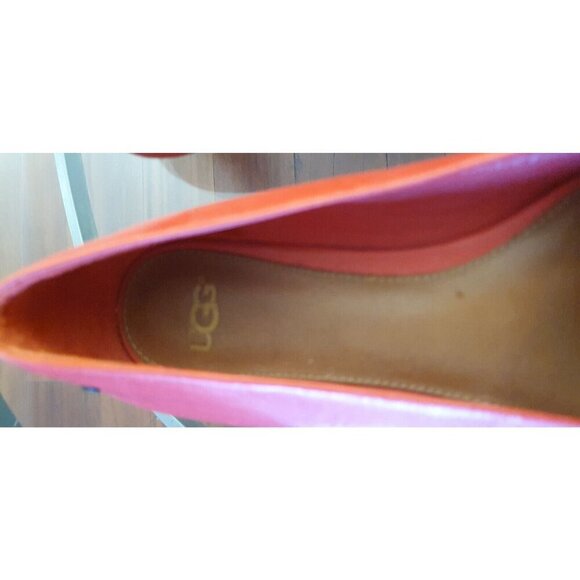 UGG ALEXA LEATHER EXOTIC CIGARETTE FLATS LOAFERS WOMENS SIZE 8 - Picture 4 of 10